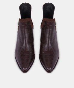 Calzadocalzado MICUIR Botines De Tacon | Frida Boots Tacon Marron Coco 7 Cm