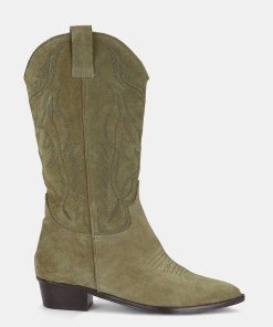 Calzadocalzado MICUIR Botas De Cana Alta | Mestizo Boots Kaki 3,5Cm
