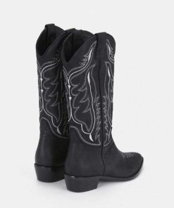 Calzadocalzado MICUIR Botas Cowboy | Mestizo Boots Negras 3,5Cm
