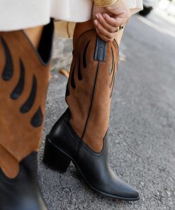 Calzadocalzado MICUIR Botas De Cana Alta | Mestizo Boots Tacon Combinada 7Cm